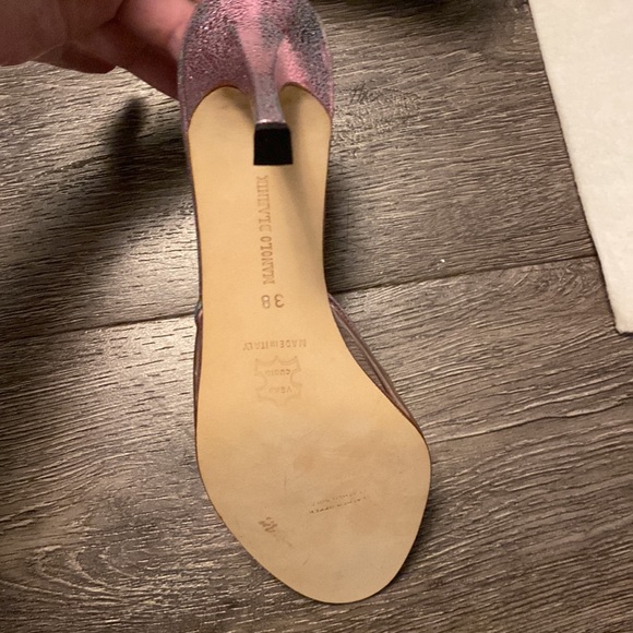 Vintage Manolo Blahnik Astuta lucite slide heels. NIB 38 - Picture 9 of 14